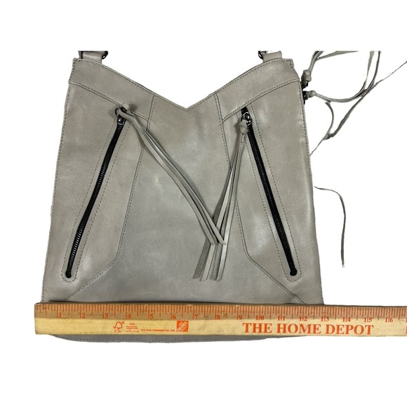 Joes Jeans Boho Tassel Shoulder‎ Bag Gray Small/Medium Faux Leather - Picture 2 of 4